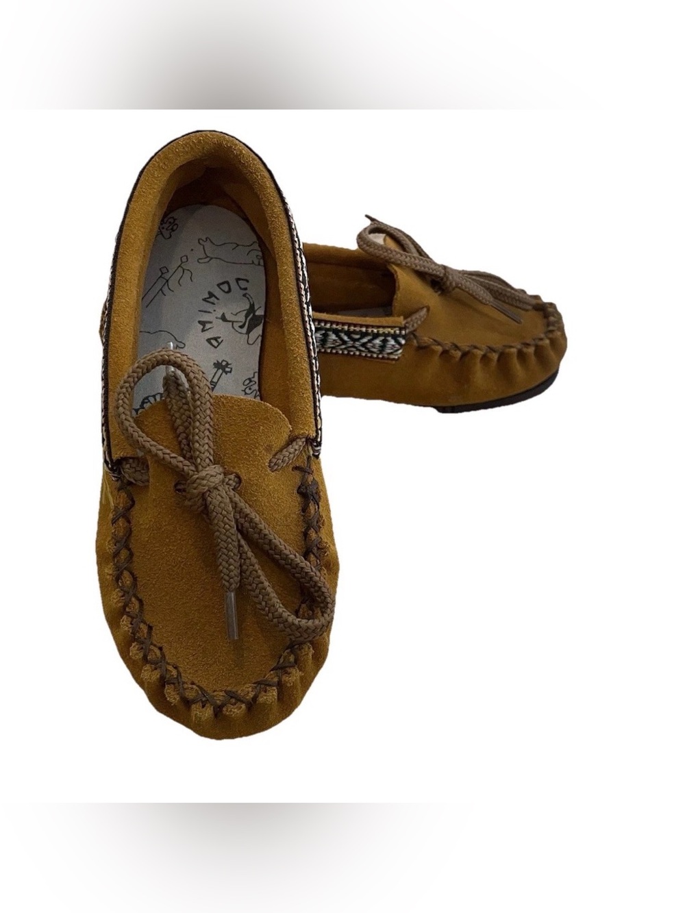 Amimoc Kids Moccasins Size 12B Brown Suede Fringe Loafers School Shoes Canadian